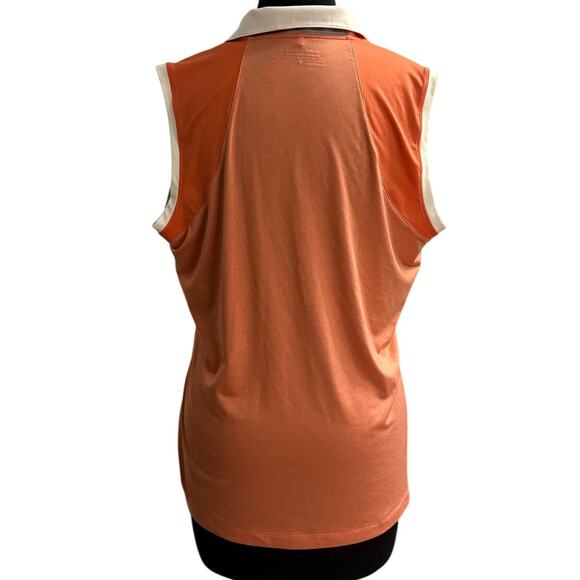 Nike Dri-FIT Golf Sleeveless Polo Tank Women’s XL Coral / White EUC - Picture 3 of 8